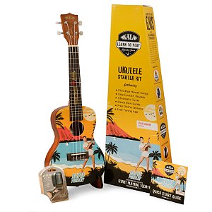 UKULELE KALA ELVIS BLUE HAVAII LEARN TO PLAY KIT CONCERT