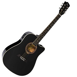 VIOLAO AÇO ELETRICO MICHAEL VMF361 PRETO BRLHANTE