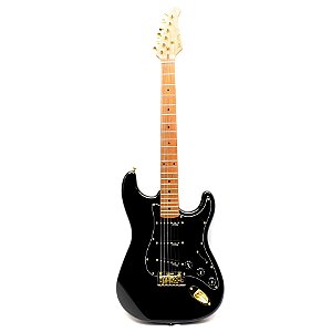 GUITARRA BENSON STRATOCASTER HARDY 901 BLACK GOLD COM BAG