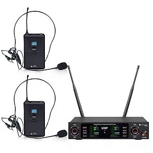 MICROFONE KADOSH SEM FIO HEADSET DUPLO K-492H