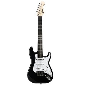 GUITARRA STRATOCASTER JUNIOR 3/4 PRETA 7 A 12 ANOS PHX