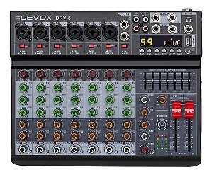 MESA SOM DEVOX 8 CANAIS PROFISSIONAL MIXING DRV-8 127/220V