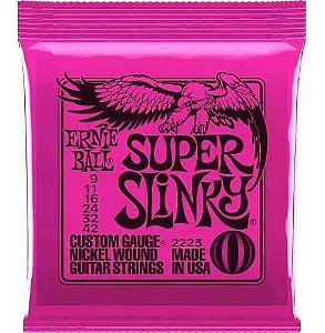 Encordoamento Guitarra Ernie Ball Guitarra 0.9 Super Slinky