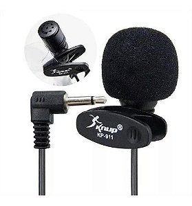 Microfone De Lapela Kp-911 Para Celular, Camera, Receptores
