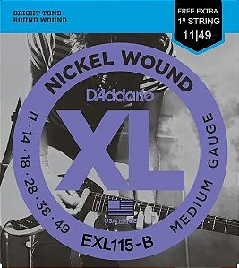 ENCORDOAMENTO D'ADDARIO GUITARRA EXL115B 11 NICKEL WOUND