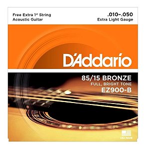 ENCORDOAMENTO D'ADDARIO VIOLÃO EZ900-B 010 BRONZE