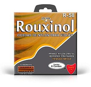 ENCORDOAMENTO VIOLÃO NYLON ROUXINOL  MEDIA R-58 COM BOLINHA