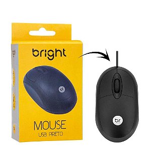 MOUSE BRIGHT USB 0106 PRETO.