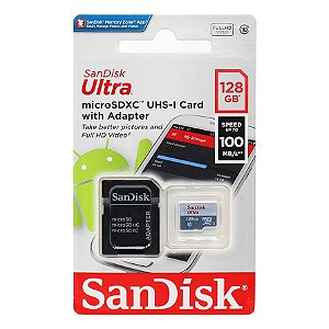 CARTAO M.SD SANDISK 128GB ULT MICROSDHC