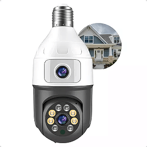 CAMERA DE SEGURANCA IP LAMPADA DUPLA DURAWELL JT-9696
