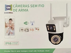 CAMERA DE SEGURANCA IP EXTERNA DUPLA DURAWELL JT-8696