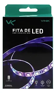 FITA DE LED VX GAMING RGB COM CONTROLADOR CONEXÃO USB 60 PONTOS DE LED 1 METRO - LRU1