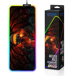 MOUSEPAD GAMER EXBOM RGB EXTRA GRANDE 80X30