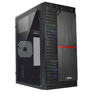 GABINETE GAMER VINIK PLATE LATERAL ACRILICO C/ 2 FANS - GGPACBK