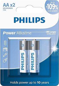 PILHA PHILIPS ALCA. LR06 C/02 AA
