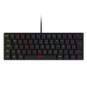 TECLADO MECANICO 60% VINIK ANIHI BLACK - SWITCH RED - LED RAINBOW - ANIHIBKRD