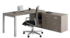 Mesa Diretor Prima  Arq C/ Armário lateral