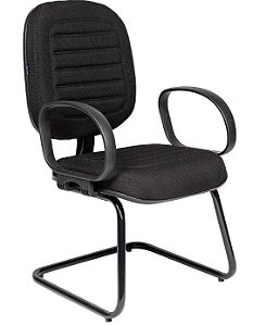 Poltrona Diretor Fixa com Braço Fixo e Gomos