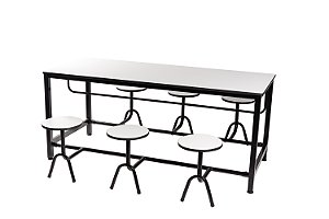 Mesa Refeitório com Assento Rebatível – Modelo ST MRAR 84