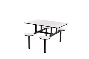 Mesa de Refeitório com 4 Lugares – Assento Fixo
