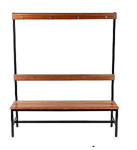 BANCO VESTIARIO COM CABIDEIRO 4 Ripas