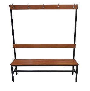 BANCO VESTIARIO COM CABIDEIRO 3 Ripas