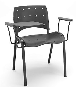 Cadeira Universitária Ergoplax Fixa Secretária com Prancheta Escamoteável Antipânico