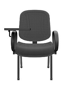 Poltrona Universitária Premium Diretor Fixa 4 Pés com prancheta Escamoteável