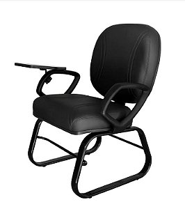 Poltrona Universitária Fixa Reforçada pés trapezoidal com prancheta Escamoteável