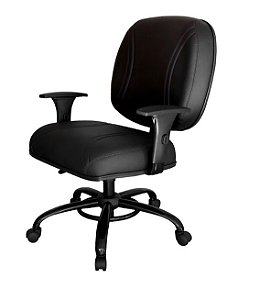 Poltrona Giratória Obeso com capacidade para 150kg  reforçada com braços