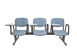 Longarina Universitária  com braços e prancheta Escamoteável