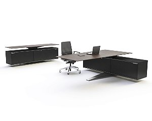 Mesas Gerência Nyem com armário acoplado