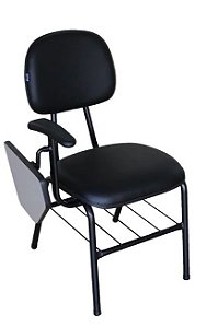 Cadeira secretaria universitária garfo com prancheta escamoteavel