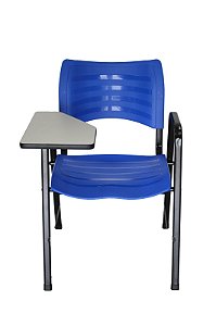 Cadeira Universitária New ISO com braços e prancheta escamoteavel