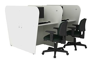 Baia telemarketing dupla módulos  CURVO