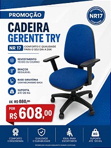 Cadeira modelo TRY espaldar alto