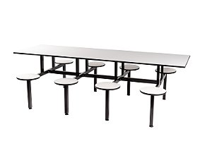 ​​​​​​​Mesa de Refeitório com 8 Lugares – Assento Fixo