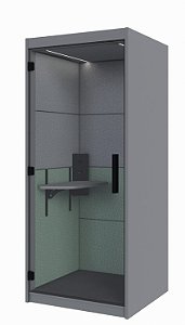 CABINE ACÚSTICA INICIAL 1 LUGAR C/ MESA REGULÁVEL