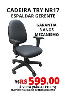 Cadeira modelo TRY espaldar alto