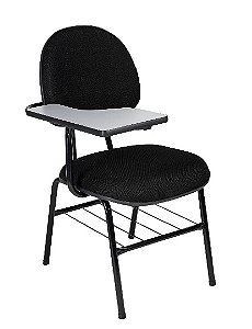 Cadeira executiva universitária com prancheta fixa e porta livros