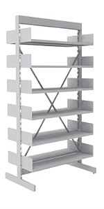 Estante Biblioteca Dupla 2300 12 Prateleiras