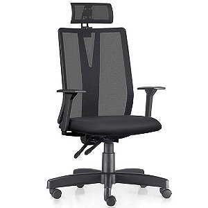 Cadeira Diretor Addit ergonomica com apoio de cabeça