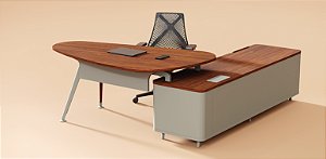 Mesa Executiva em L Vio Orgânica