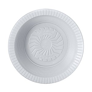 Prato Plástico Descartável Fundo 12cm Branco Totalplast