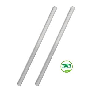 Canudo Descartável Biodegradável Transparente em Sachê 200x08mm com 100 Canudos Cropac