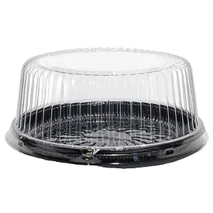 Embalagem PET Redonda para Bolo com Tampa BP-32 Média • Bipack