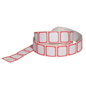 Etiqueta Nº 2 com Tarja Vermelha 2,5x2,5cm