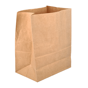 Saco de papel Kraft 5kg 18x28x10cm Liso para Delivery com 100 Unidades