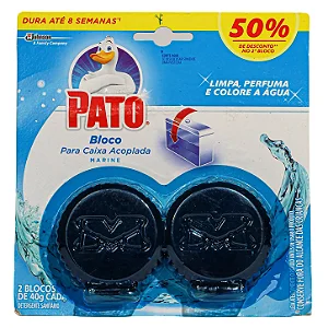 Bloco Sanitário Perfumado Marine para Caixa Acoplada com 2 Unidades de 40g | Pato