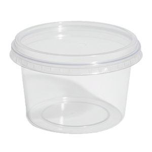 Kit Pote e Sobretampa PP 350ml Redondo com 24 Unidades | Rioplastic